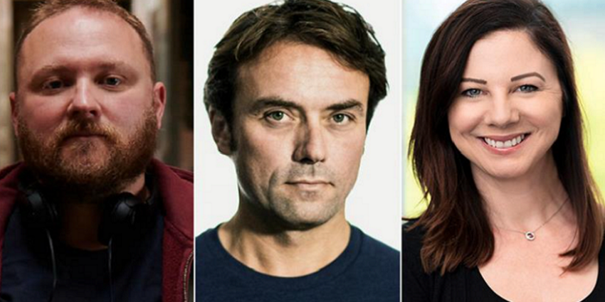 Headshots of three UK film experts and producers as they line up for Screen's Future of UK Film summit