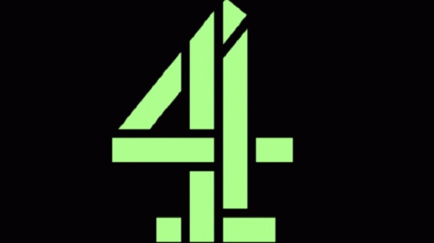 Channel 4 logo in green on black background