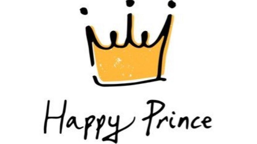 Carton image of a crown with the Happy Prince lettering underneath