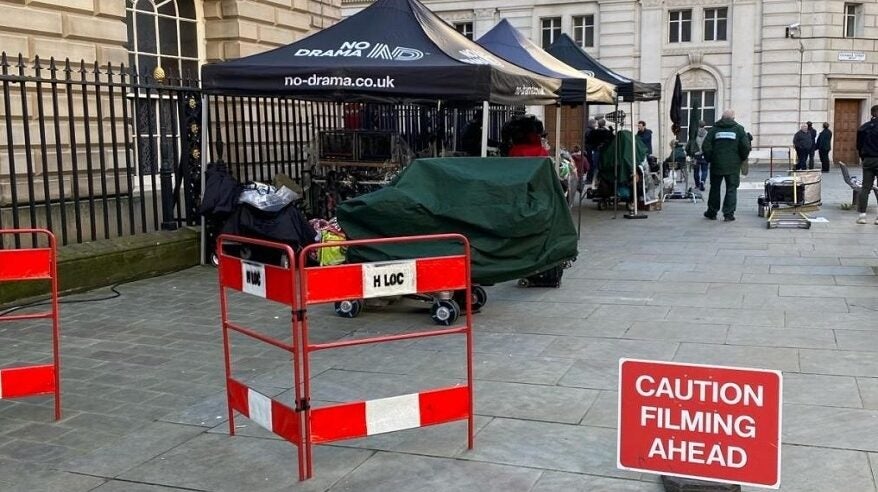 Film crew in Liverpool