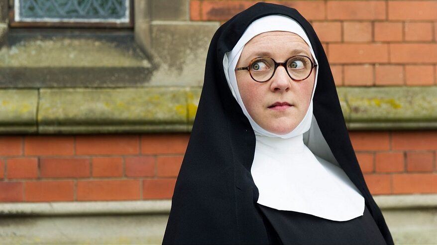 Actor Lorna Watson dressed as nun Sister Boniface in the BBC drama