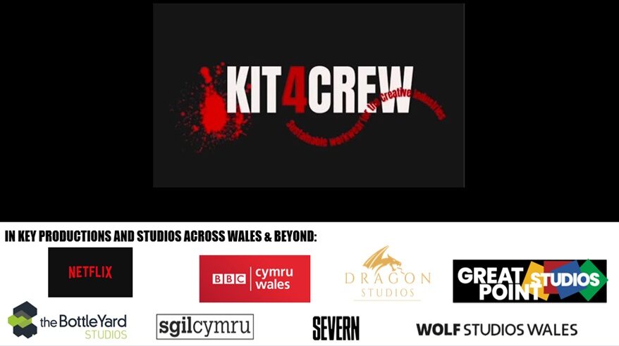 Red, white and black promotional poster for KIT4CREW