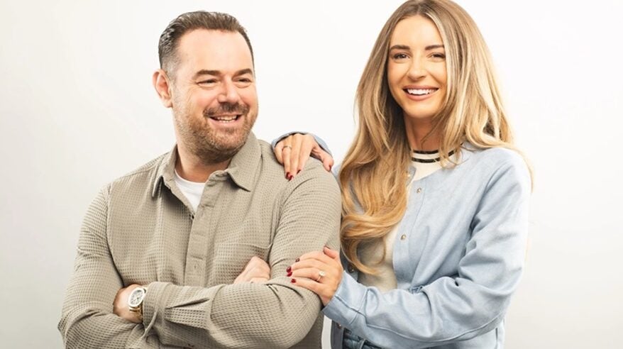 Actor Danny Dyer and his daughter Dani standing together against a white background