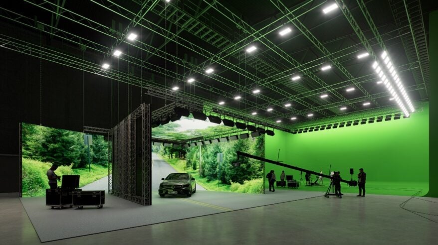 Green screen and virtual production studio